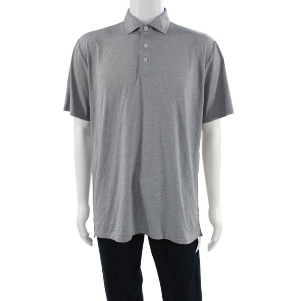 Holderness & Bourne Mens Short Sleeves Crew Neck Rugby Shirt Grey Size Large